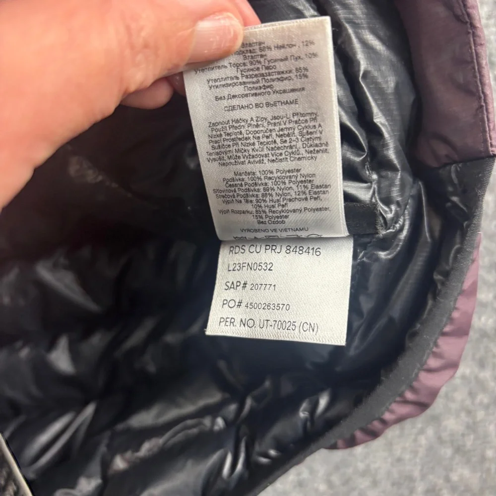MOUNTAIN HARDWEAR Women’s Storm Whisperer Down Jacket color: Blackberry - XS - Picture 12 of 12